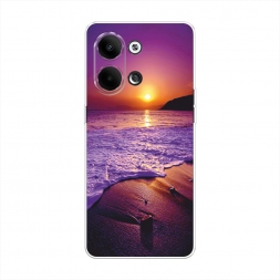 Силиконовый чехол Закат на пляже на Oppo Reno 9