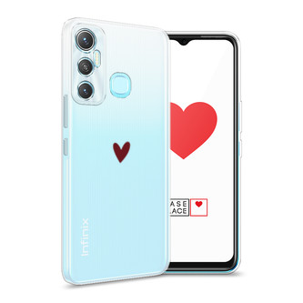 Силиконовый чехол Маленькое красное сердечко на Infinix HOT 11 64 GB