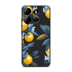 Матовый силиконовый чехол Сочные лимоны арт на Infinix Smart 7