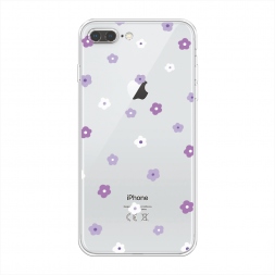 Силиконовый чехол Фиолетовые цветочки рисунок на iPhone 7 Plus