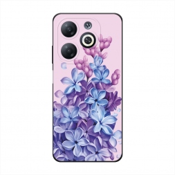 Матовый силиконовый чехол Мечтательная сирень на розовом на Infinix Smart 8 HD