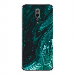 Силиконовый чехол Мрамор изумруд на Oppo Reno Z