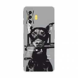 Силиконовый чехол Доберман на Xiaomi Poco F4 GT