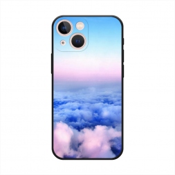 Матовый силиконовый чехол Облака на iPhone 13 mini