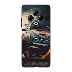 Матовый силиконовый чехол На износ на Tecno Spark 30