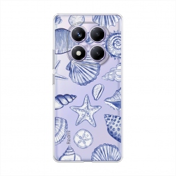 Силиконовый чехол Морской паттерн на Xiaomi Redmi Note 14 Pro 4G