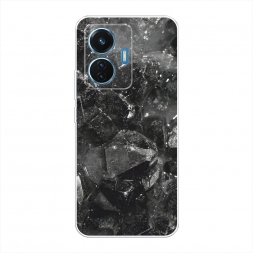 Силиконовый чехол Чёрный кристалл текстура на Vivo T1 44W
