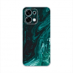 Силиконовый чехол Мрамор изумруд на Oppo A6 Pro