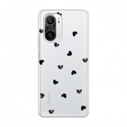 Силиконовый чехол Сердца на Xiaomi Poco F3