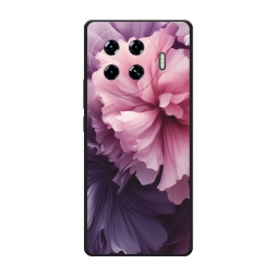 Матовый силиконовый чехол Фиолетовые бутоны на Tecno Spark 20 Pro Plus