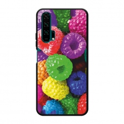 Матовый силиконовый чехол Разноцветная малина на Honor 20 Pro