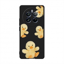 Матовый силиконовый чехол Плюшевые утки на Realme 12 Pro Plus