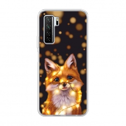 Силиконовый чехол Лиса с гирляндой на Honor 30S (Global)