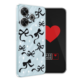 Силиконовый чехол Милые чёрные бантики на Xiaomi Redmi 13