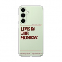 Силиконовый чехол Live in the moment на Samsung Galaxy S25 Plus