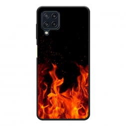 Матовый силиконовый чехол Все в огне на Samsung Galaxy M32