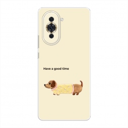 Силиконовый чехол Такса в свитерке 1 на Huawei Nova 10