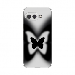 Силиконовый чехол Монохромная бабочка на Google Pixel 9a