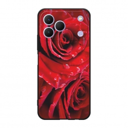 Матовый силиконовый чехол Страстные розы на Tecno Spark 50