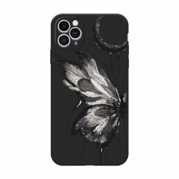 Матовый силиконовый чехол Чернильная бабочка на iPhone 11 Pro
