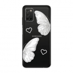 Силиконовый чехол white butterflies 2 на Samsung Galaxy A03S