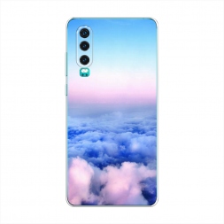 Силиконовый чехол Облака на Huawei P30