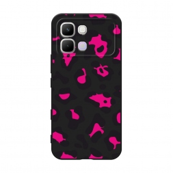 Матовый силиконовый чехол Pink cow spots на Infinix Note Edge