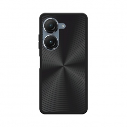 Матовый силиконовый чехол Чёрный винил на Asus ZenFone 9