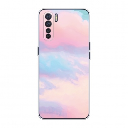 Силиконовый чехол Розовые облака на Oppo A91
