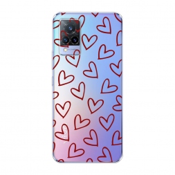 Силиконовый чехол Little hearts doodles 2 на Vivo V21