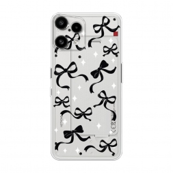 Силиконовый чехол Милые чёрные бантики на Nothing Phone 3a lite