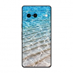 Матовый силиконовый чехол Волны 10 на Google Pixel 7