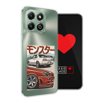 Силиконовый чехол Monster car на Honor X6b
