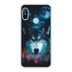 Силиконовый чехол Лунный волк на Xiaomi Redmi 6 Plus