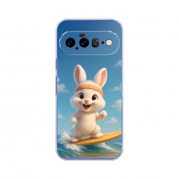Силиконовый чехол Зайка на сёрфе на Google Pixel 11