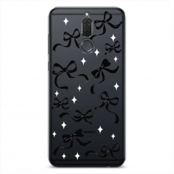 Силиконовый чехол Милые чёрные бантики на Huawei Mate 10 Lite