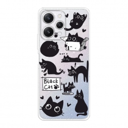 ��������� Black cat doodles �� Xiaomi Redmi 12
