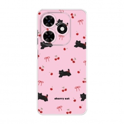 Силиконовый чехол cherry cat на Tecno Spark Go 2024