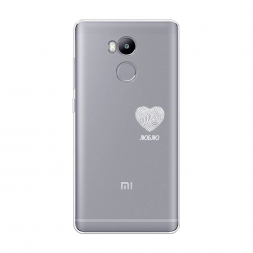 Силиконовый чехол Отпечаток сердца белый на Xiaomi Redmi 4 Pro