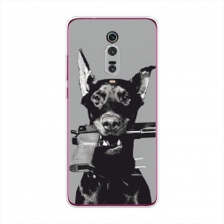 Силиконовый чехол Доберман на Xiaomi Redmi K20