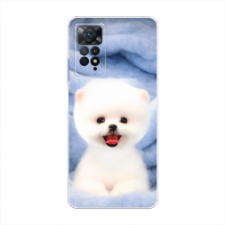 Силиконовый чехол Белый пёсик на Xiaomi Redmi Note 11E Pro