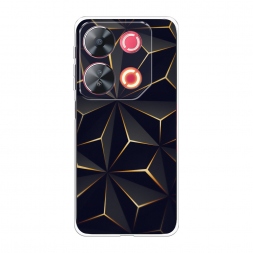 Силиконовый чехол Черные полигоны на Itel P65