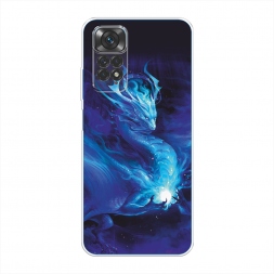 Силиконовый чехол Лунный дракон на Xiaomi Redmi Note 11 4G Global