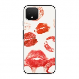Силиконовый чехол Следы помады на Google Pixel 4