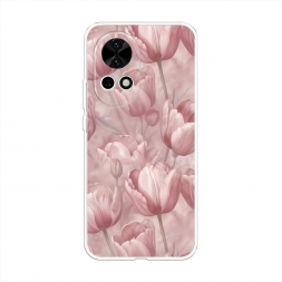 Силиконовый чехол Нежно-розовые тюльпаны на Huawei Nova 12
