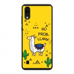 Матовый силиконовый чехол No probLLama на ZTE Blade A71