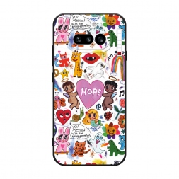 Матовый силиконовый чехол Милые рисунки на Nothing Phone 4a