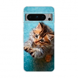 Силиконовый чехол Котенок просит есть на Google Pixel 8 Pro