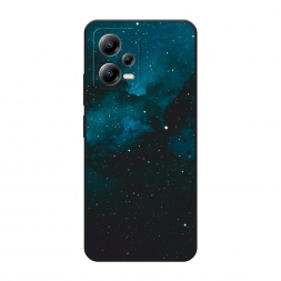 Матовый силиконовый чехол Синий космос на Xiaomi Poco X5 5G
