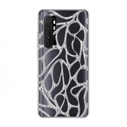 Силиконовый чехол Сетка хром на Xiaomi Mi Note 10 lite